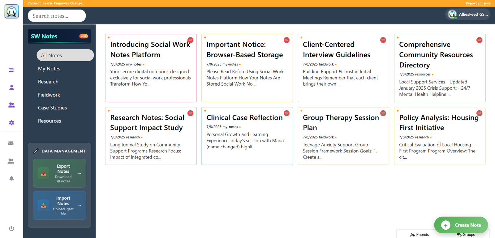 SW Notes Platform